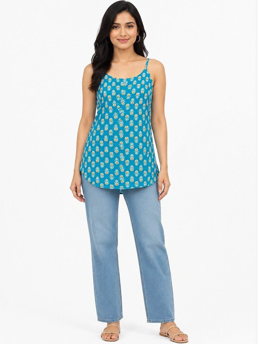 CORSICA Print Ethnic Cotton Top-picture-15