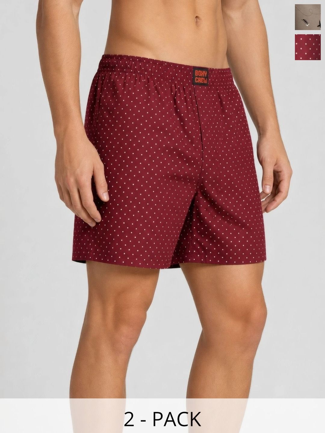 Boxy Crew Pack Of 2 Printed Pure Cotton Breathable Boxers-picture-40