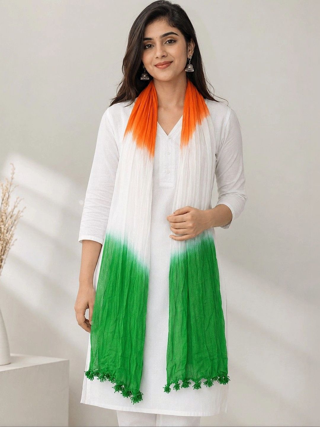 SAHINA DUPATTA Colourblocked Tie and Dye Dupatta-picture-56