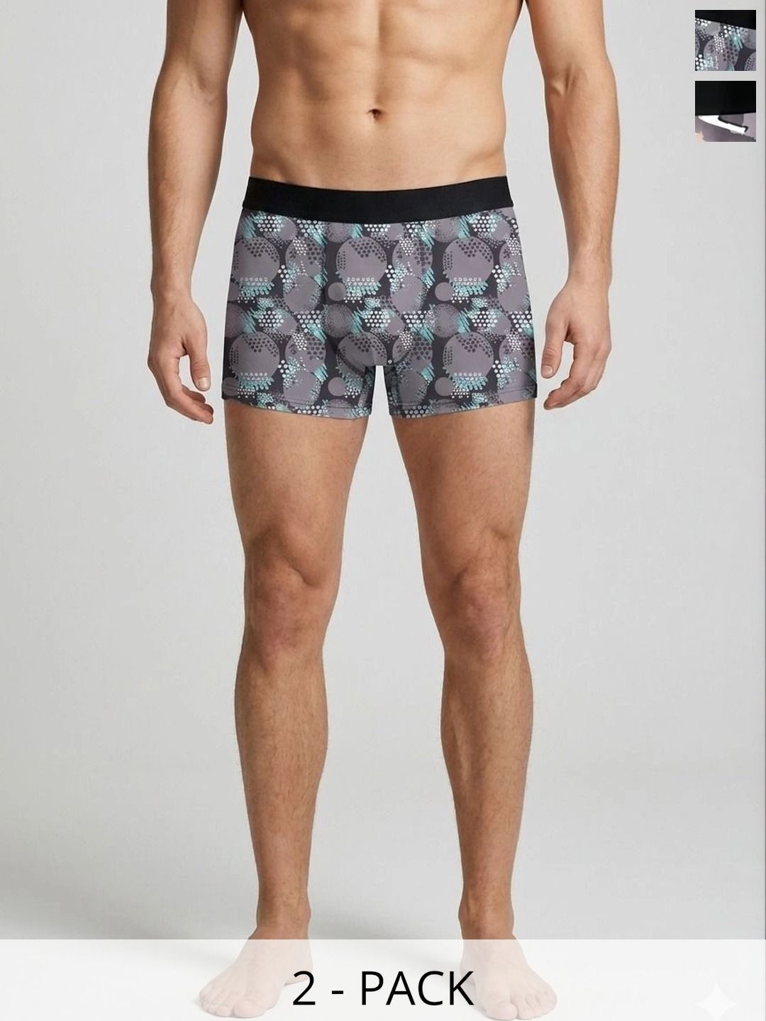 JISHVA Pack of 2 Printed Trunks-picture-12