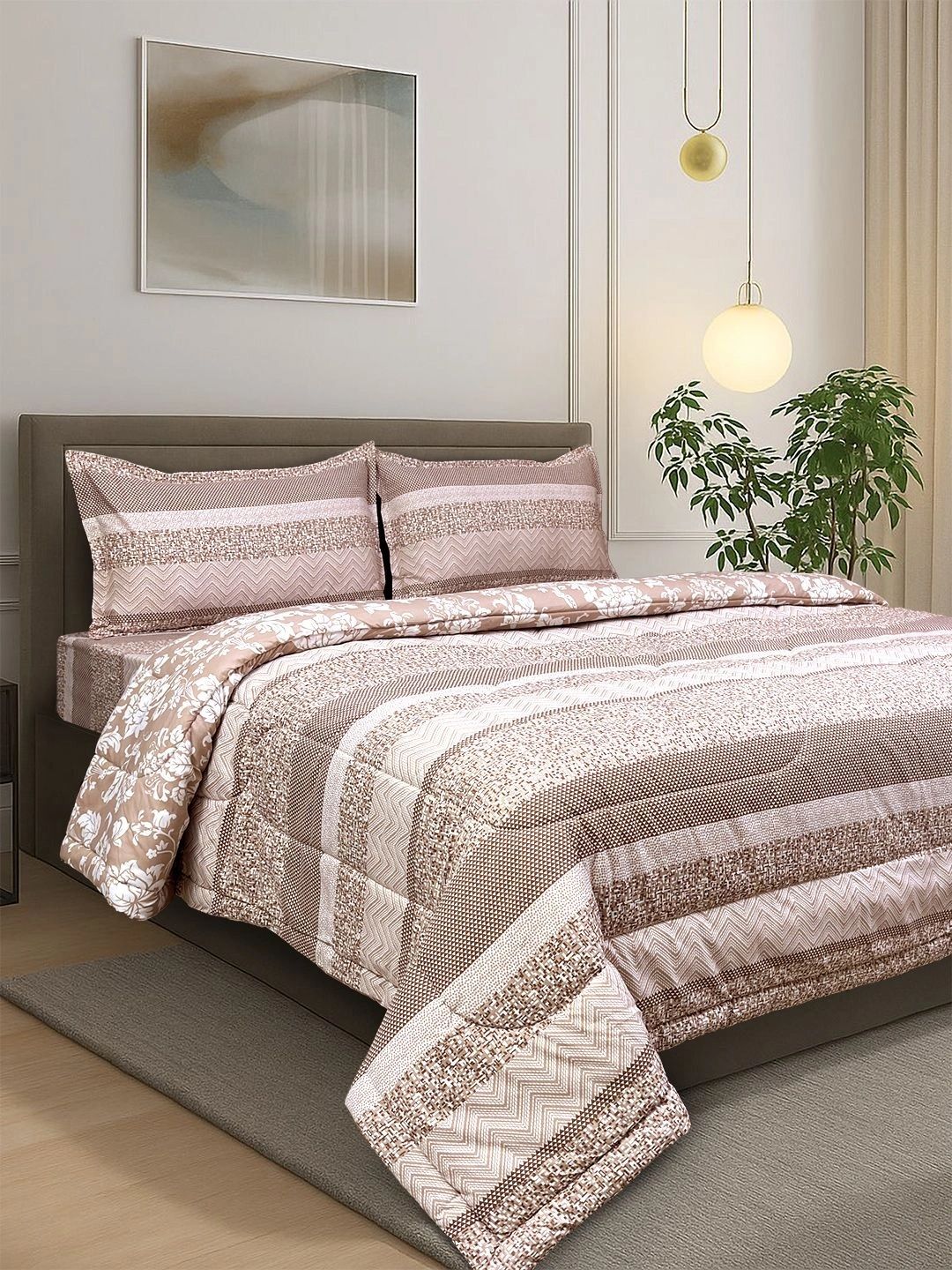 Signature Multicoloured Geometric Heavy Winter Quilt-image-20