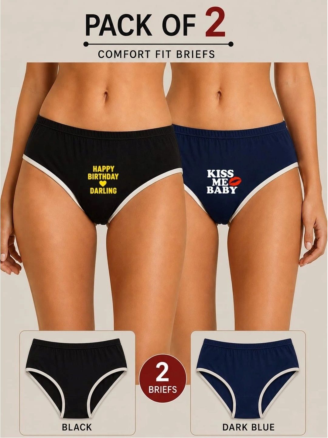 VTSPORTS Women Pack of 2 Printed Assorted Bikini-picture-7