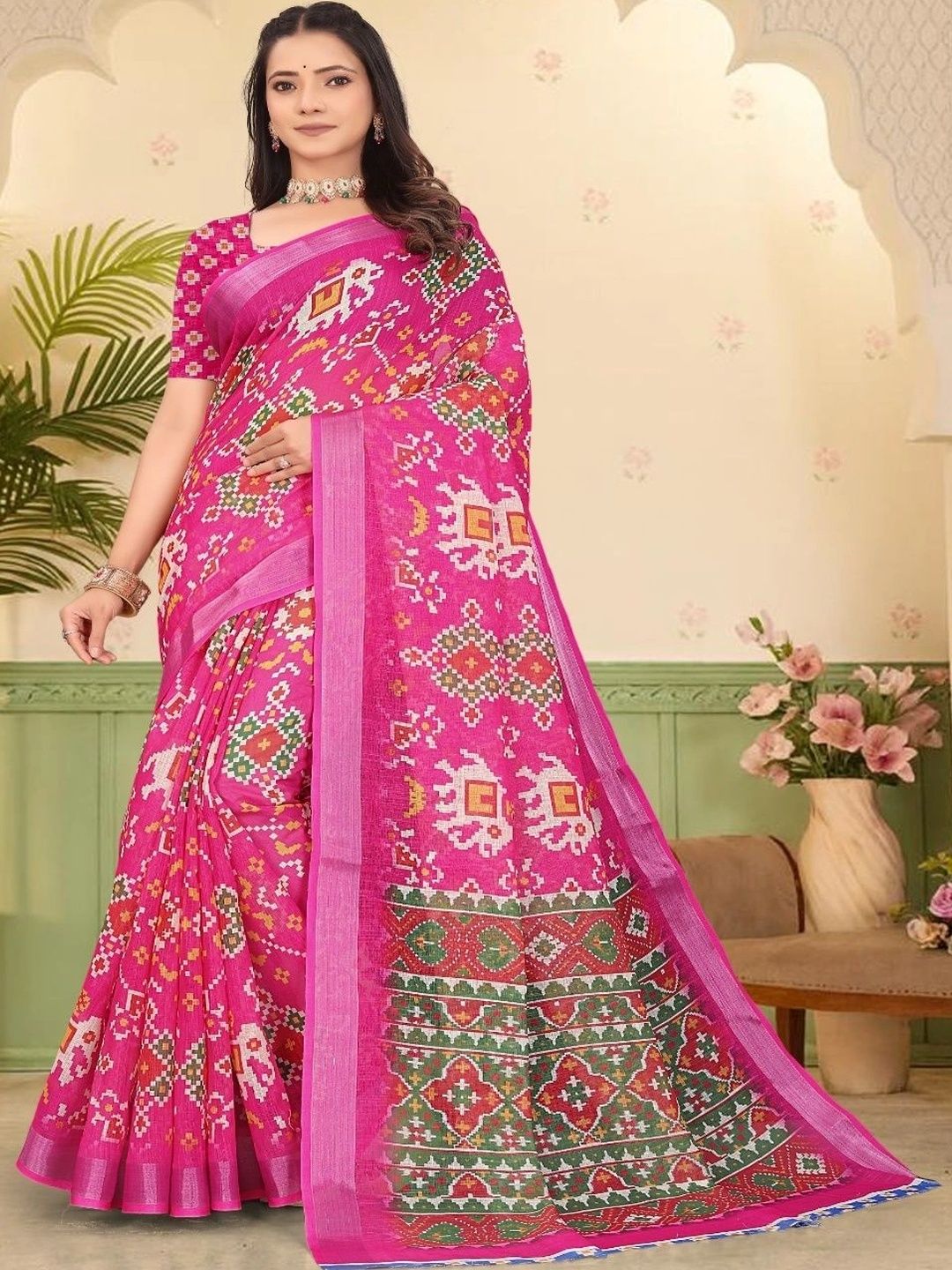 JIVIKA Woven Design Silk Cotton Kanjeevaram Saree-picture-10