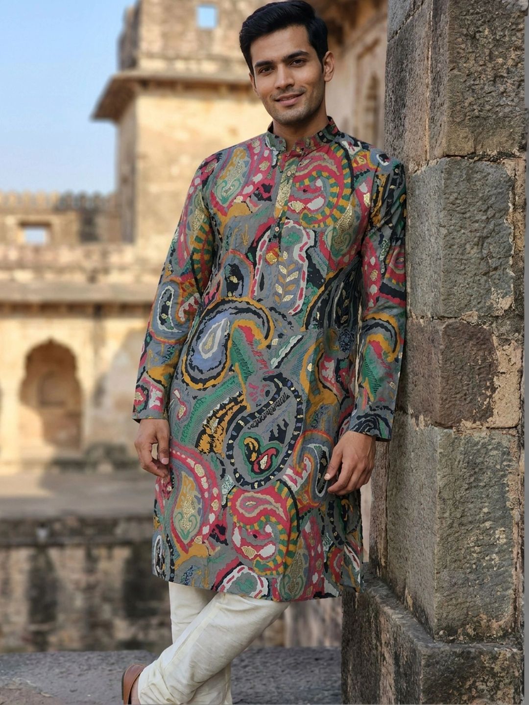 Anouk Men Paisley Printed Kurta-picture-46