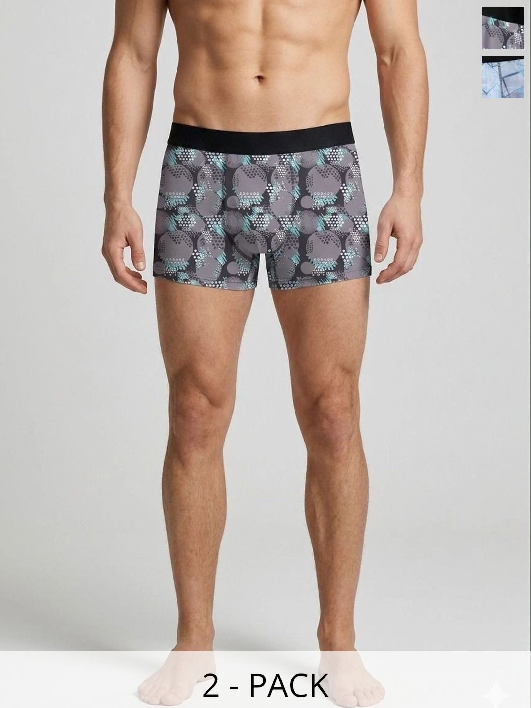 JISHVA Pack of 2 Printed Trunks-picture-16