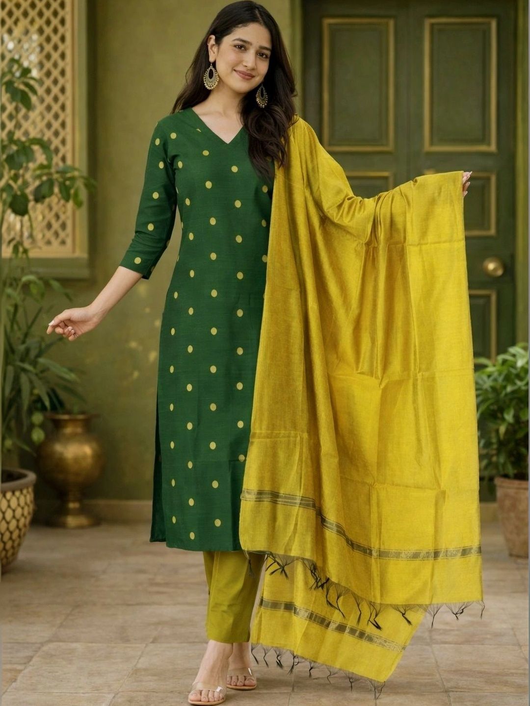 Rahigomar Women Printed Regular Kurta with Trousers & With Dupatta-picture-47