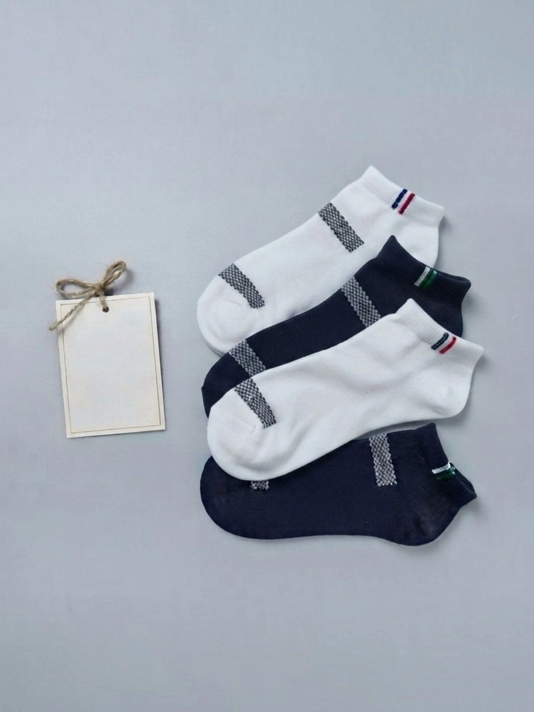 SWAZ Men Pack of 2 Cotton Assorted Patterned Ankle Length Socks-picture-20