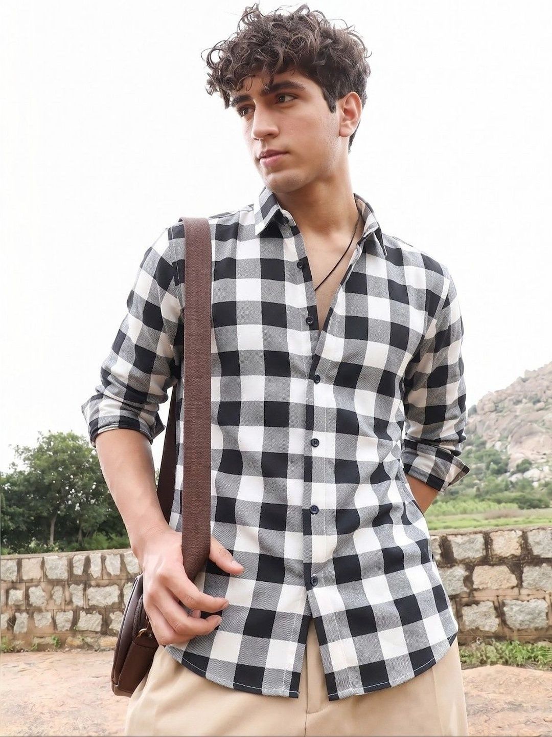 R.Code by The Roadster Life Co. Men Standard Slim Fit Buffalo Checks Checked Casual Shirt-picture-26