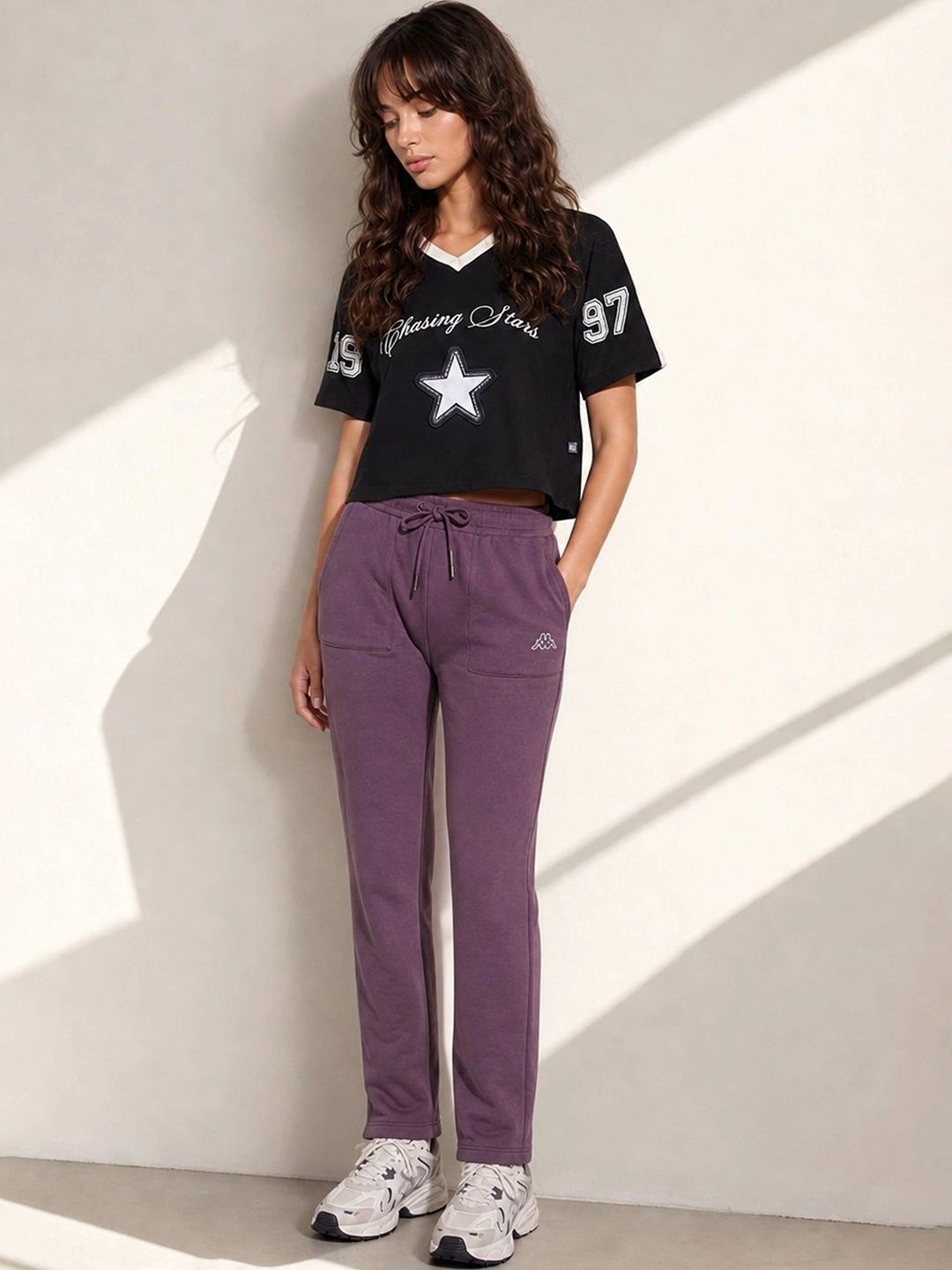 Kappa Women Regular Fit Brand Logo Training Track Pants-picture-34