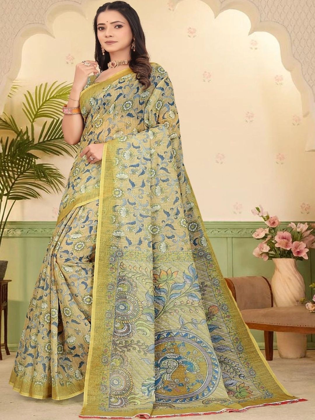 JIVIKA Floral Silk Cotton Kanjeevaram Saree-picture-24