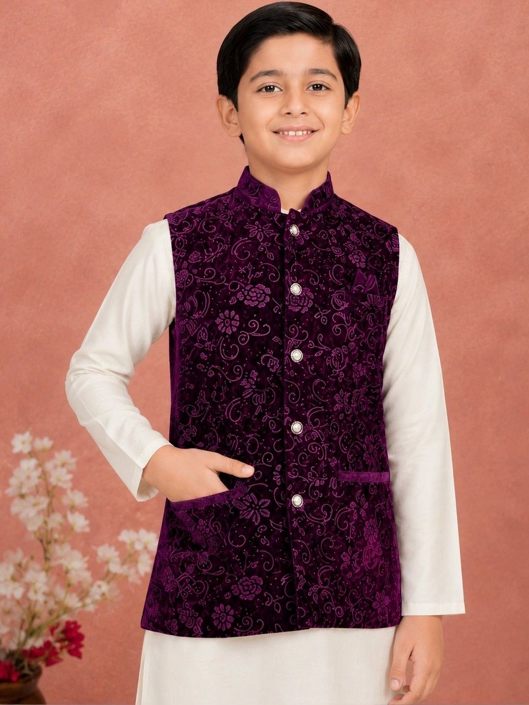 ELYXAROSE Boys Open Front Jacket with Embroidered-picture-58