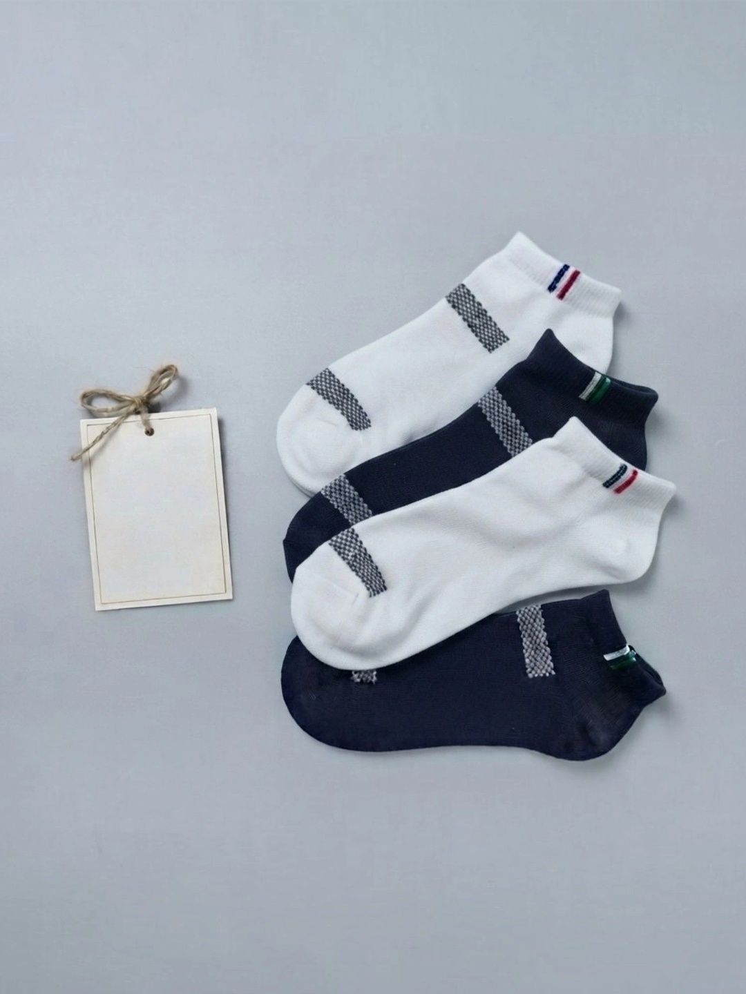 pell-mell Men Pack of 2 Cotton Assorted Patterned Ankle Length Socks-picture-25