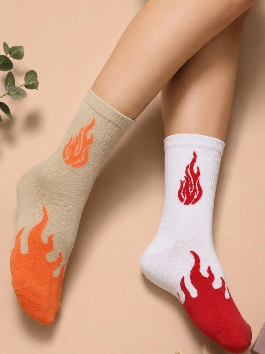 pell-mell Men Pack of 2 Cotton Assorted Patterned Above Ankle Socks-picture-29