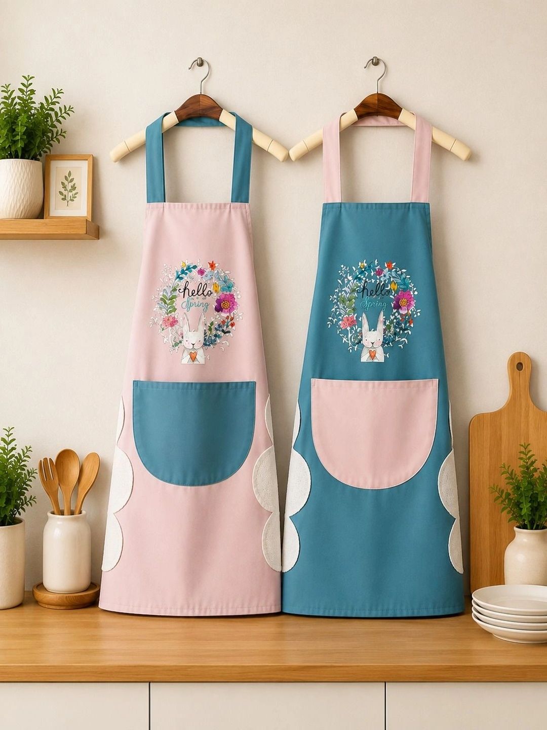clipron Clipron2 Pieces Blue Printed Aprons-picture-9