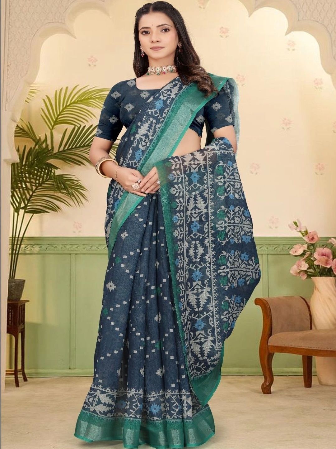 JIVIKA Woven Design Silk Cotton Kanjeevaram Saree-picture-28