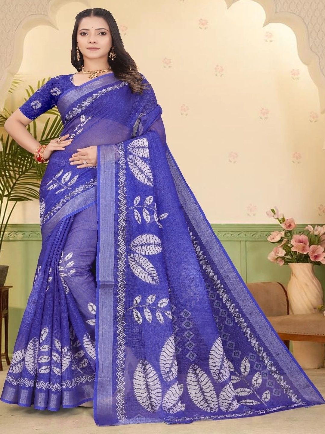 JIVIKA Floral Silk Cotton Kanjeevaram Saree-picture-21