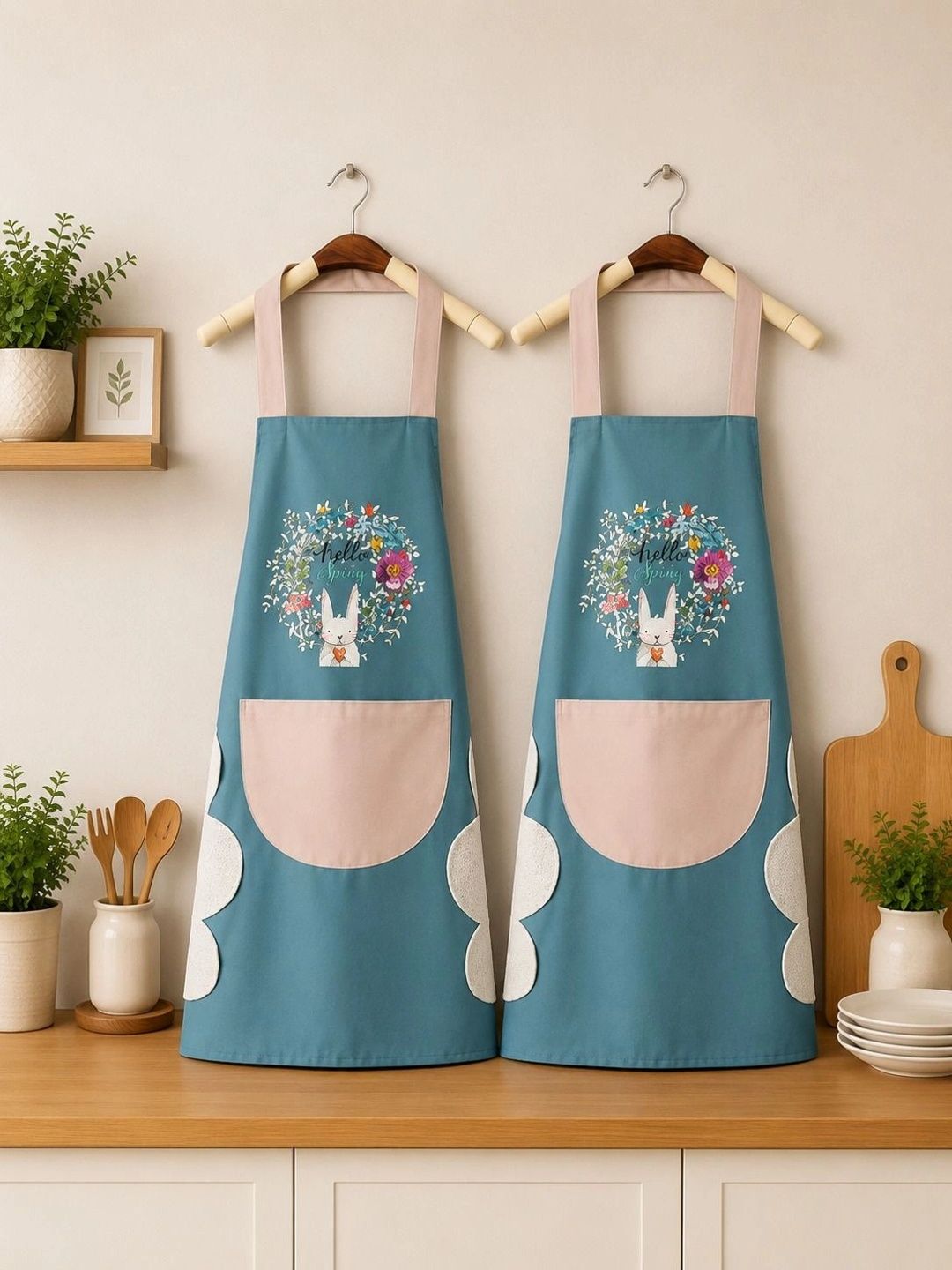 clipron Clipron2 Pieces Blue Printed Aprons-picture-10