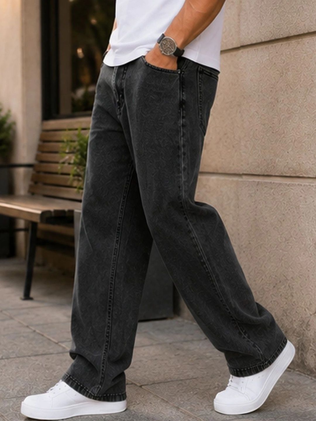 DENIM LIFE Men Classic Straight Fit Mid-Rise Stretchable Jeans-picture-34