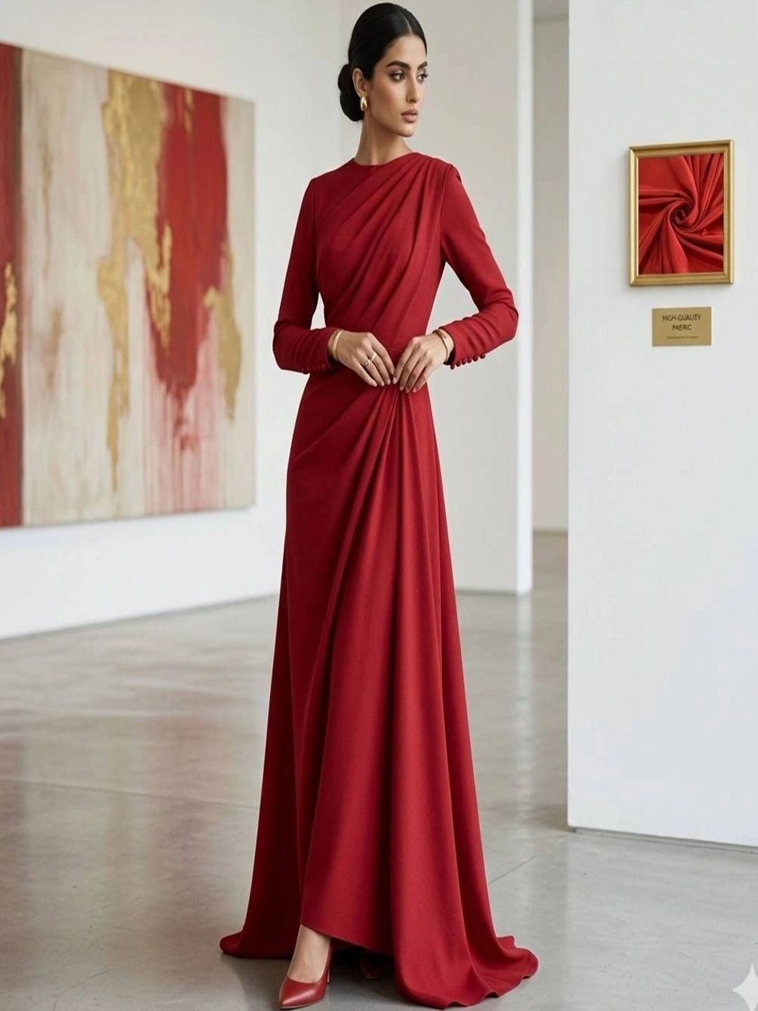 KRISHNAM TRENDS Women Dyed Silk Crepe Unstitched Dress Material-image-47