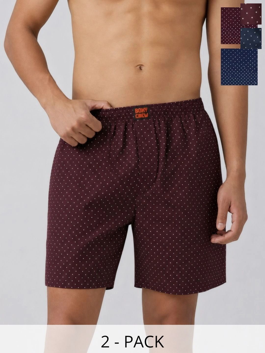 Boxy Crew Pack Of 2 Printed Pure Cotton Mid Rise Boxers-picture-14