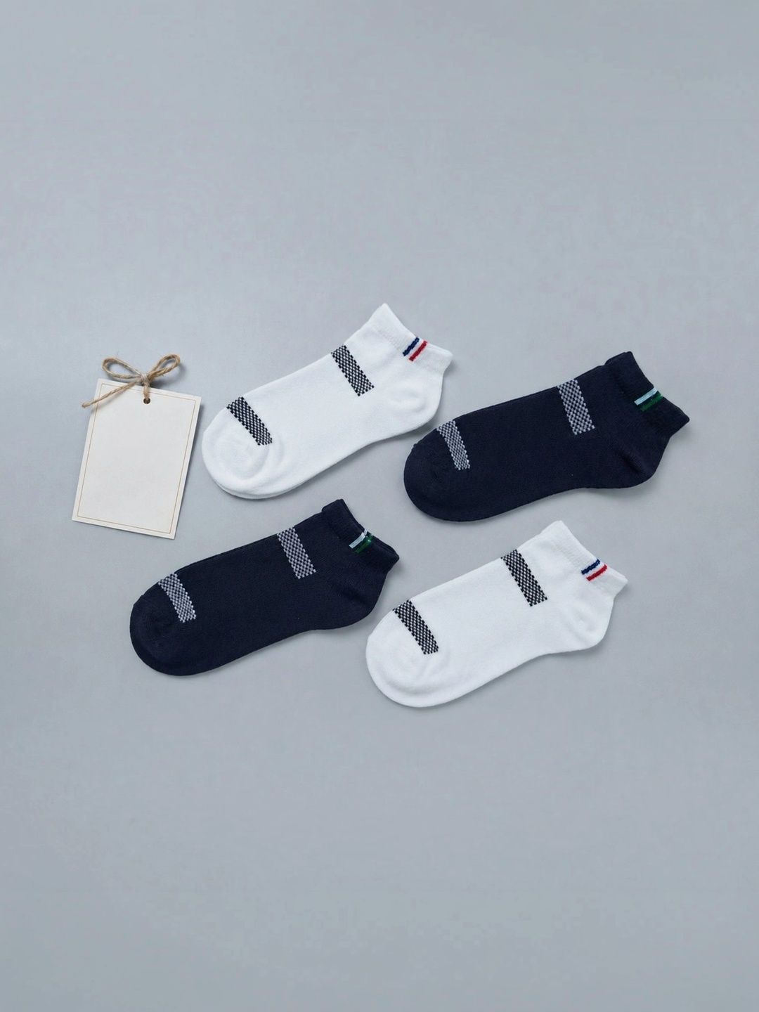 pell-mell Men Pack of 2 Cotton Assorted Patterned Ankle Length Socks-picture-16
