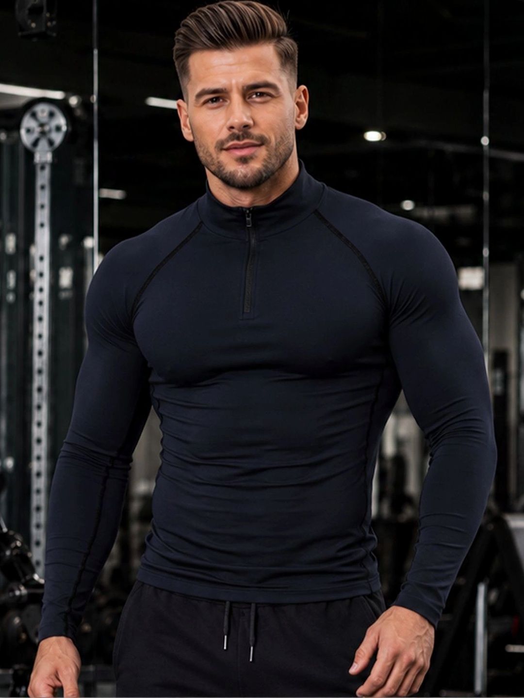 FBAR Men High Neck Compression T-shirt-picture-13