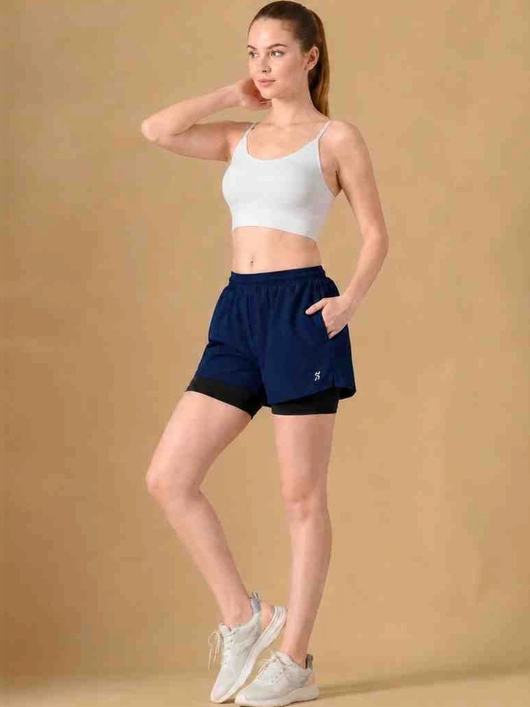HOUSE OF FITNESS Women High-Rise Training or Gym Sports Shorts-picture-10