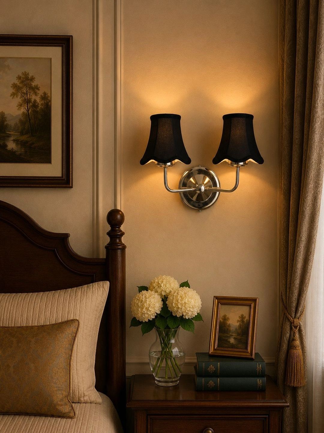 Myntra Elegant Homes Black Metal Traditional Wall Lamp-image-39