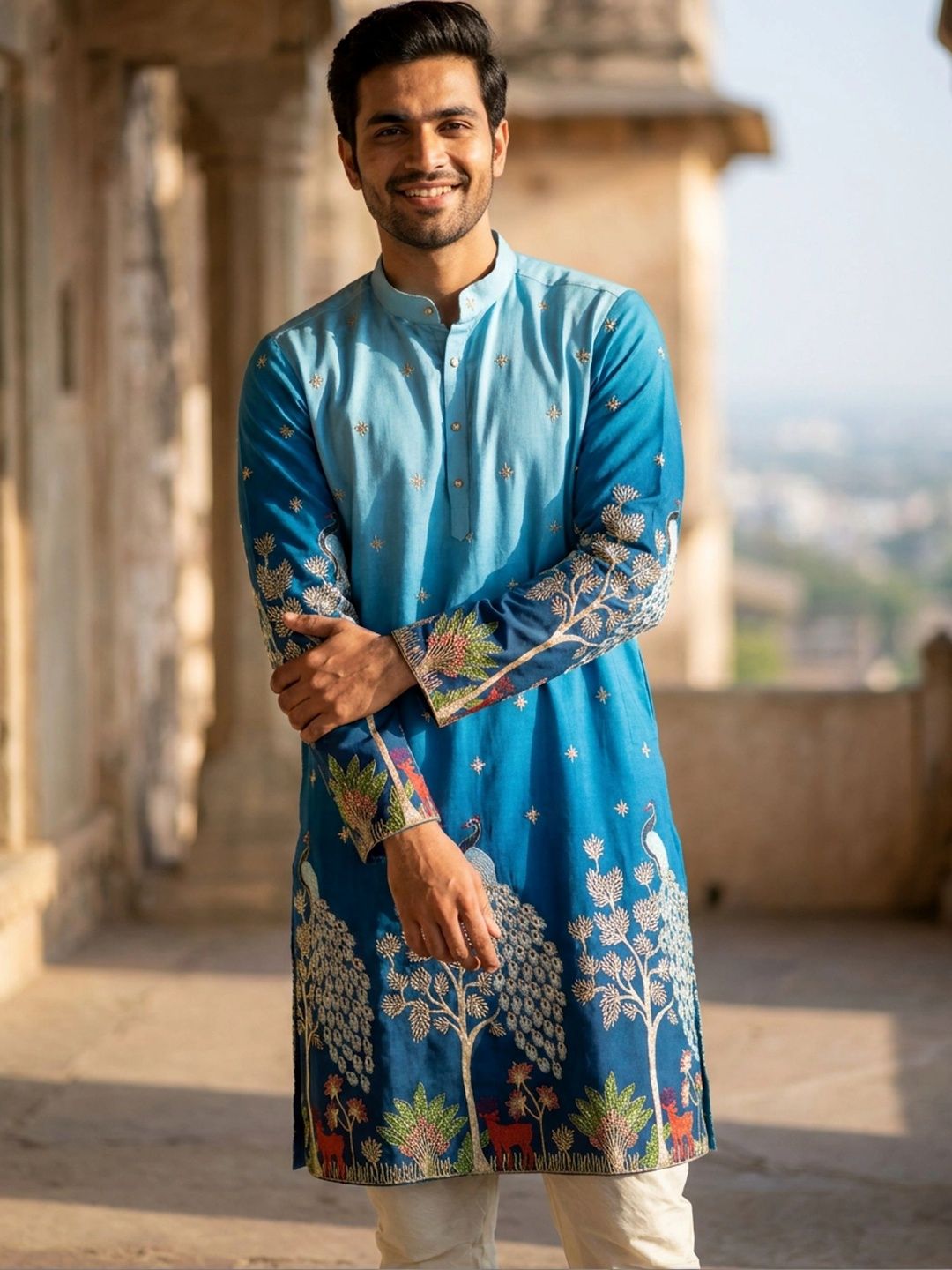 Anouk Men Ethnic Motifs Embroidered Thread Work Kurta-picture-45