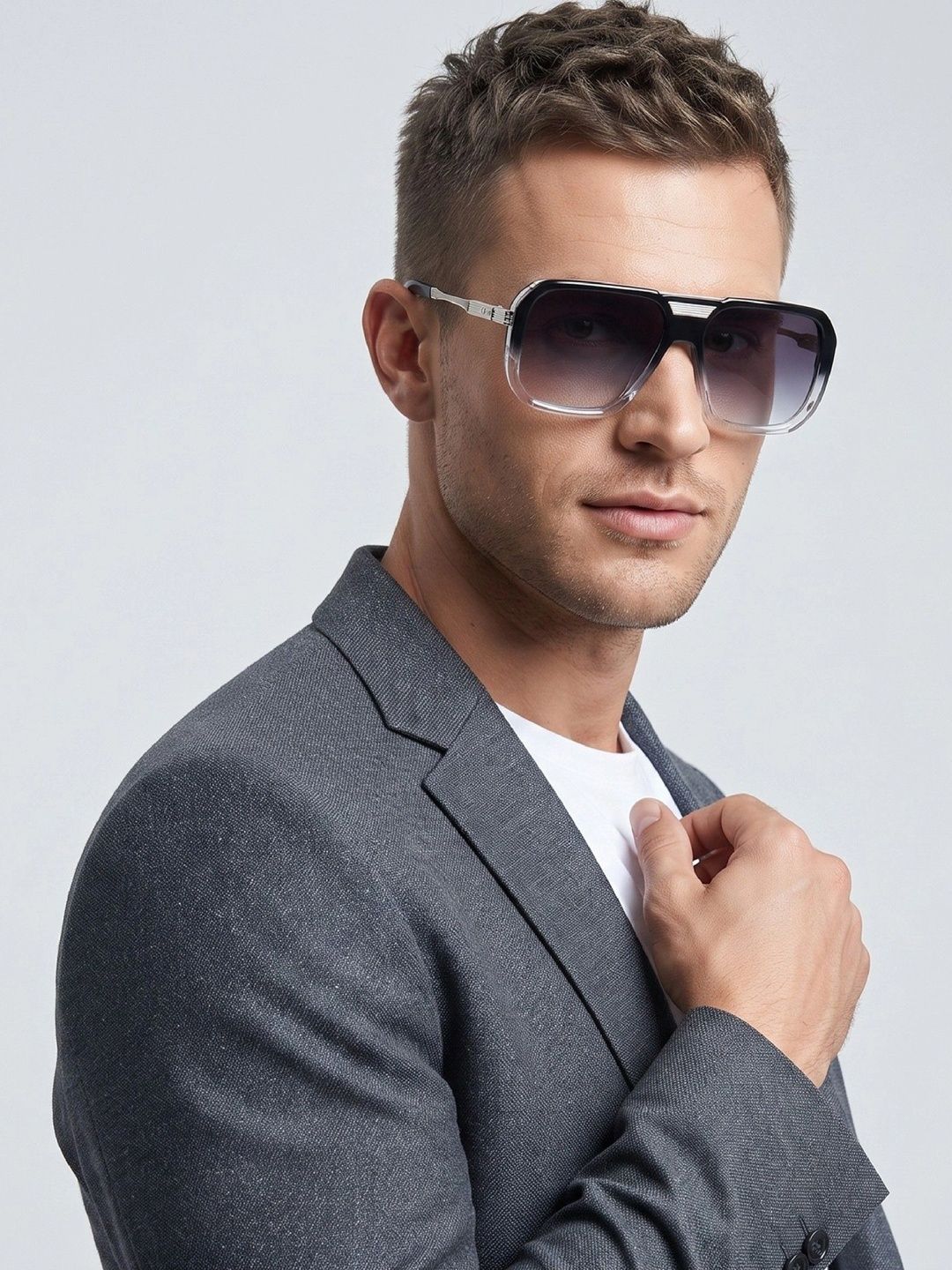 KOPEK Unisex Grey Lens & Black Other Sunglasses with-picture-47