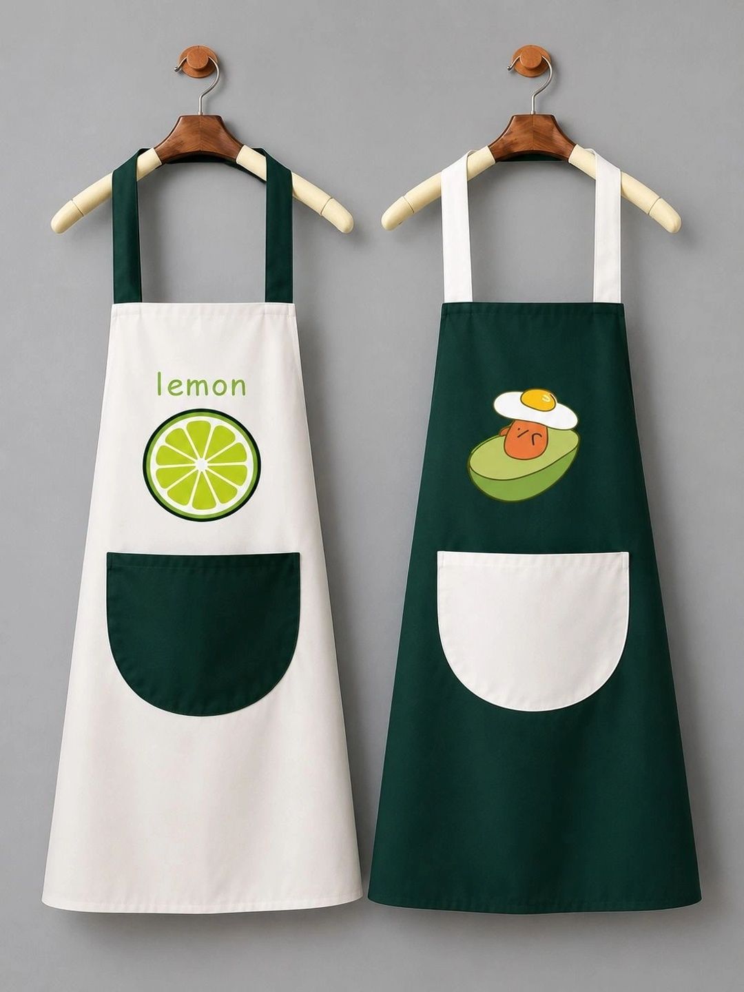clipron Clipron2 Pieces Green Printed Aprons-picture-0