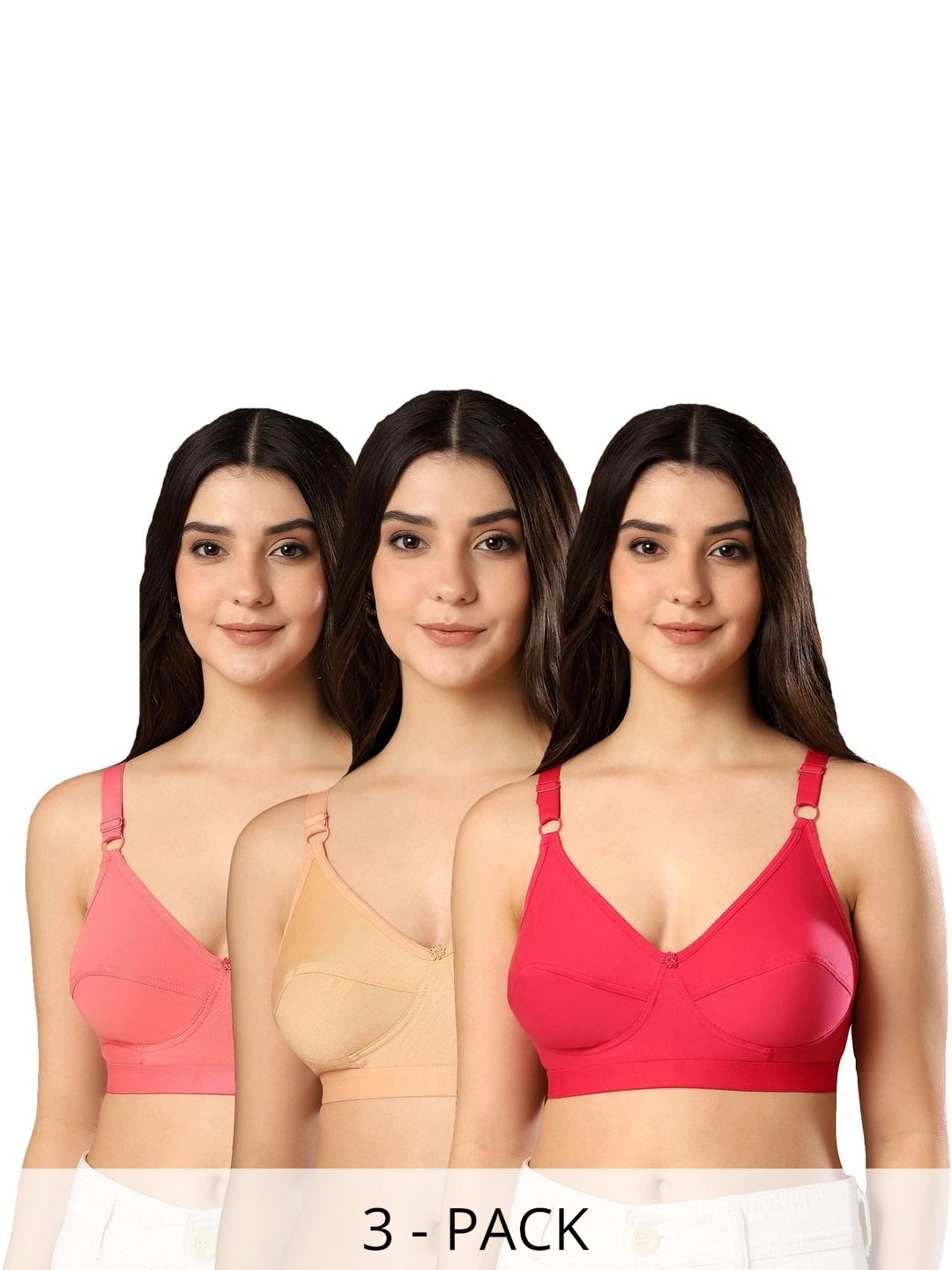 Moda Rapido Pack of 3 Full Coverage Bra-picture-55