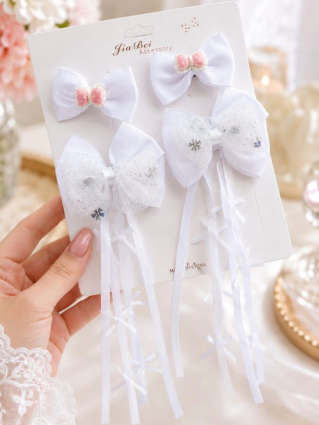 Hair Sparkles Women Set Of 4 Embellished Hair Accessory Set of-image-1