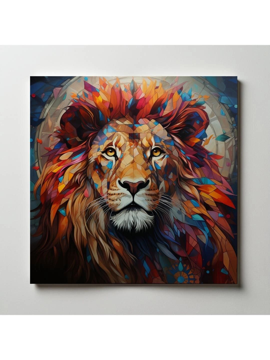 ARTOLIC Red & Blue Lion Face D4 Wall Sticker-image-35