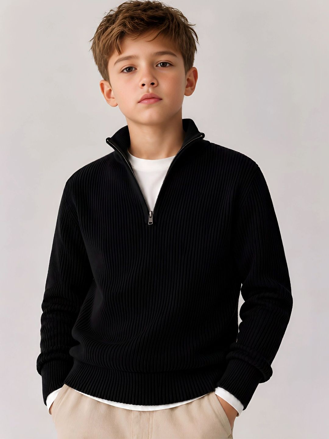 CLOTHIFY Boys Ribbed Pullover-image-23