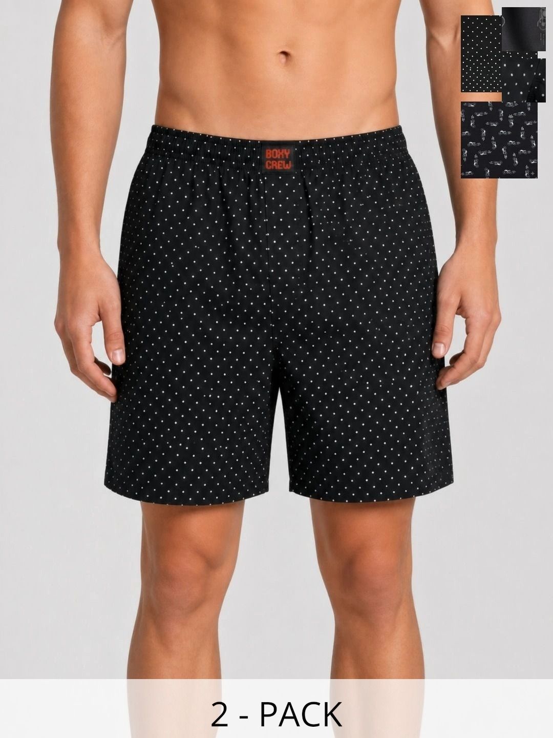 Boxy Crew Pack Of 2 Printed Pure Cotton Mid Rise Boxers-picture-57