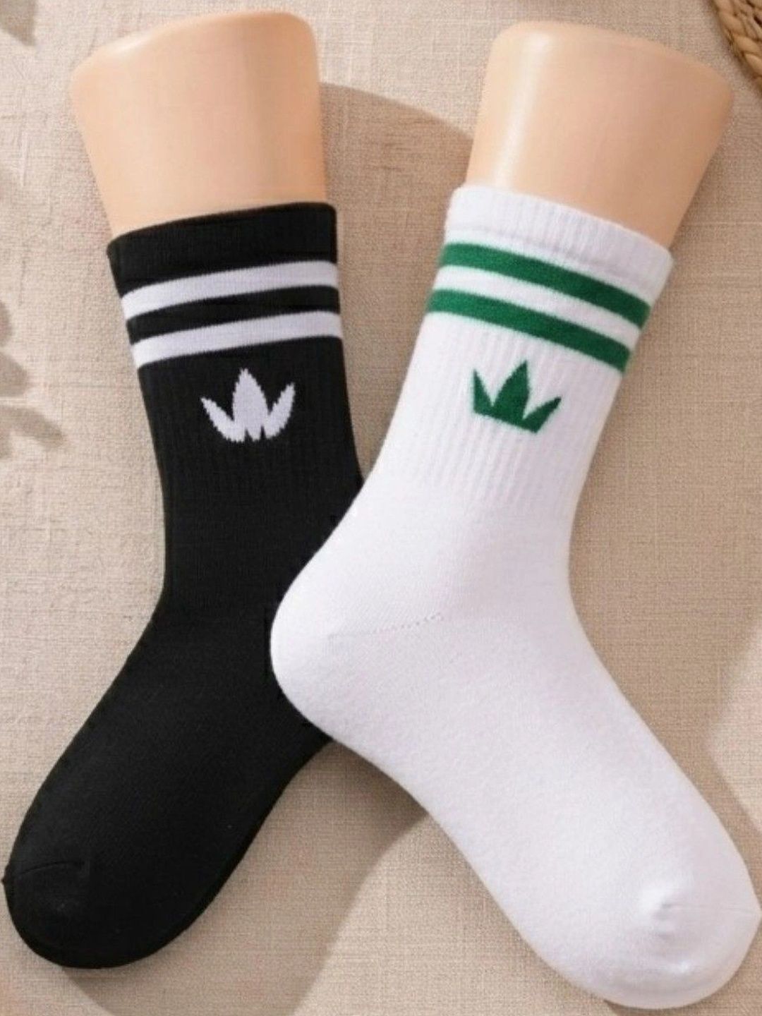 pell-mell Men Pack of 2 Cotton Assorted Striped Above Ankle Socks-picture-16