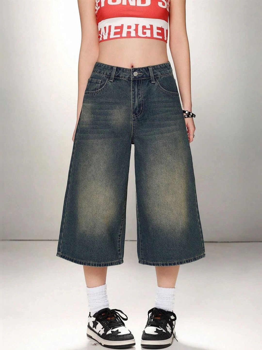 CHALODIA Women High-Rise Denim Denim Shorts-picture-20