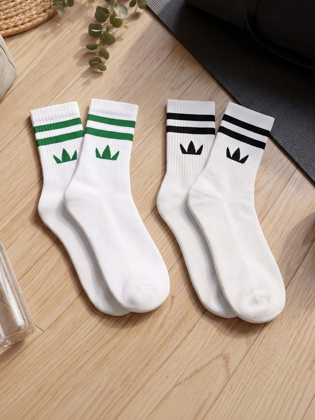 pell-mell Men Pack of 2 Cotton Assorted Striped Above Ankle Socks-picture-50