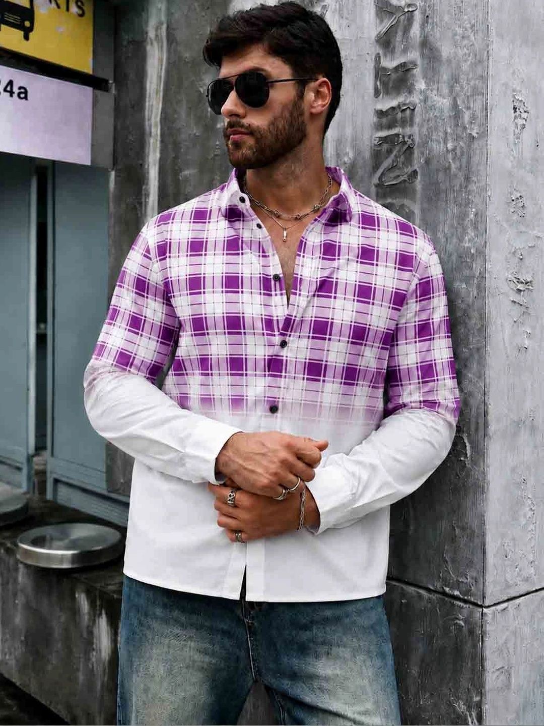 Uiriuy Men Checked Casual Shirt-image-31