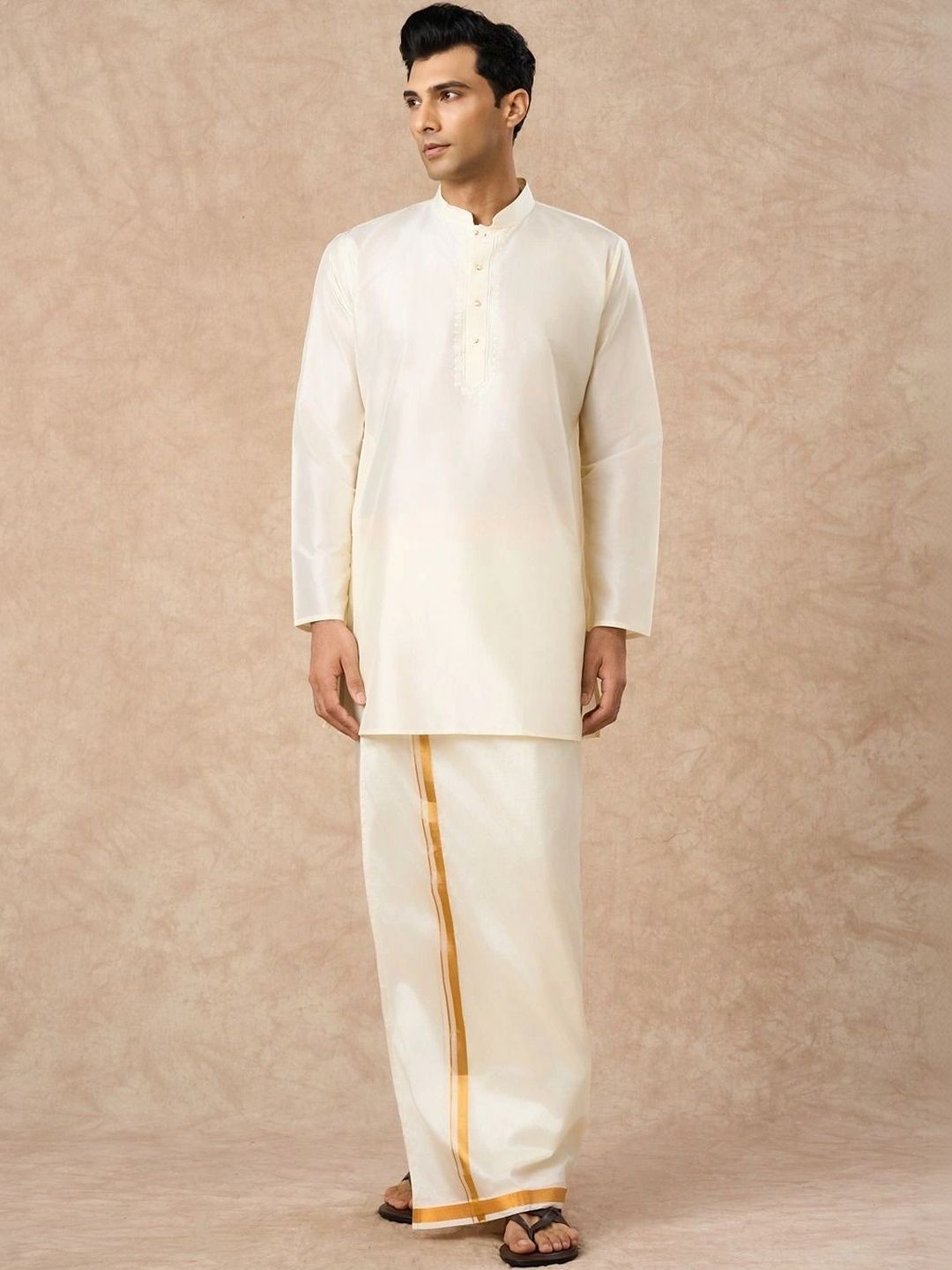 Manyavar Men Embellished Thread Work Kurta-picture-19