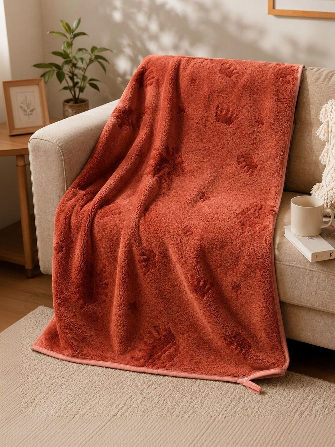 Satisfyn Rust 1 Printed 500 GSM Bath Towel-image-3