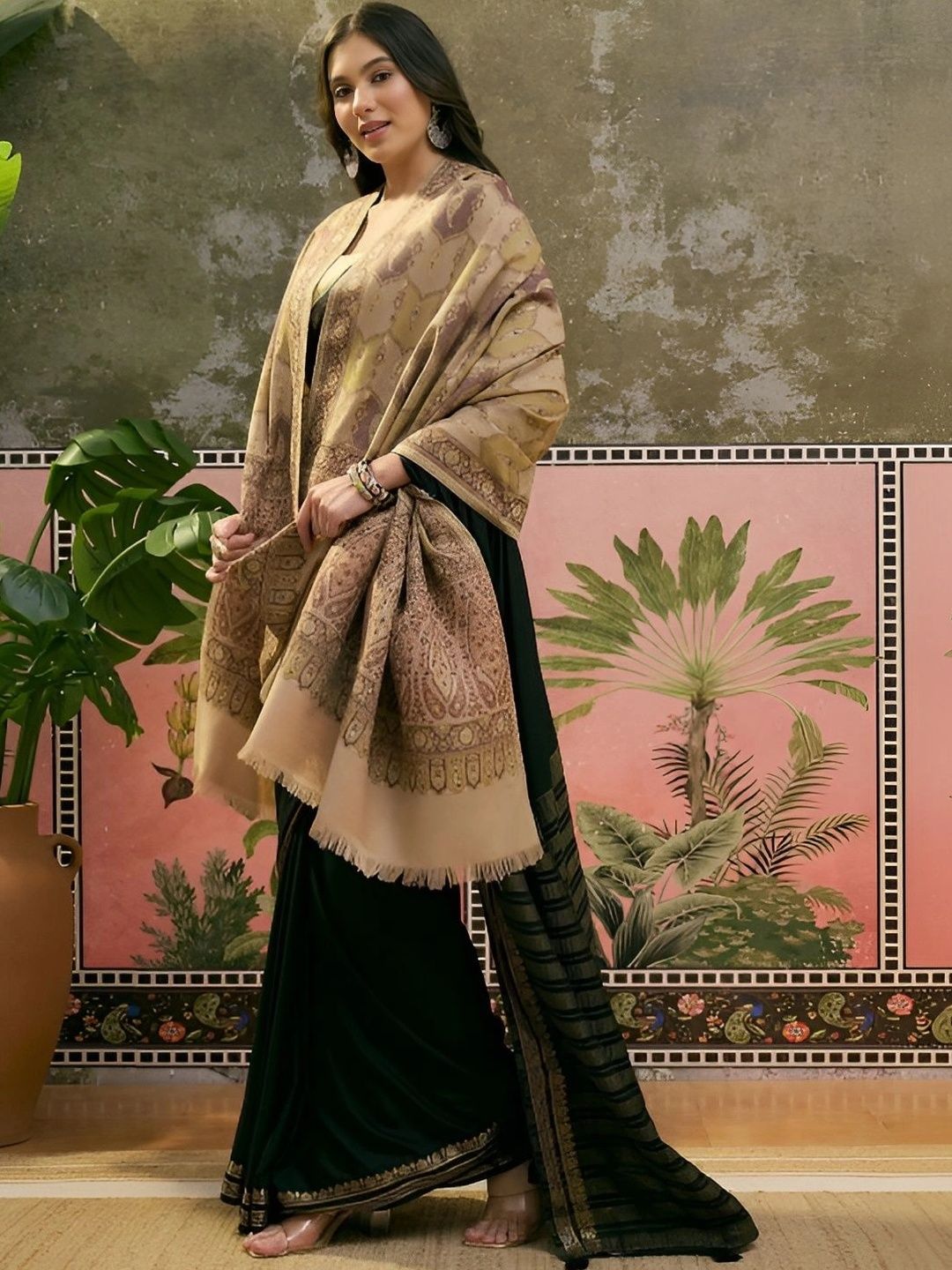 Sangria Women Paisley Printed Shawl-image-34