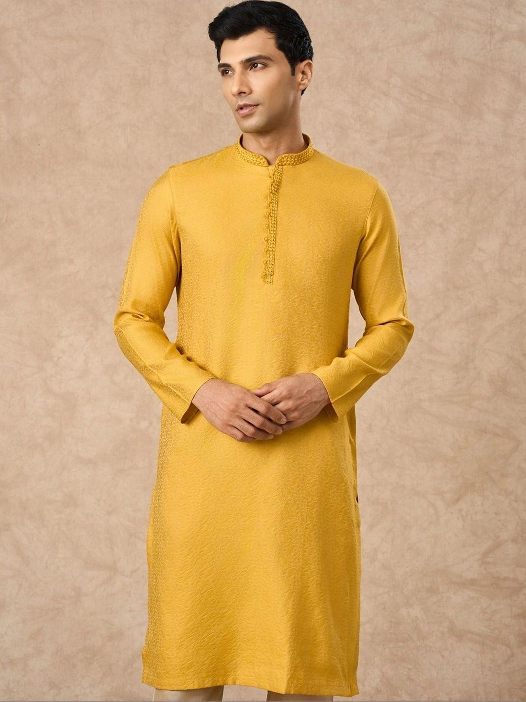 Manyavar Men Ethnic Motifs Regular Kurta with Trousers-picture-12