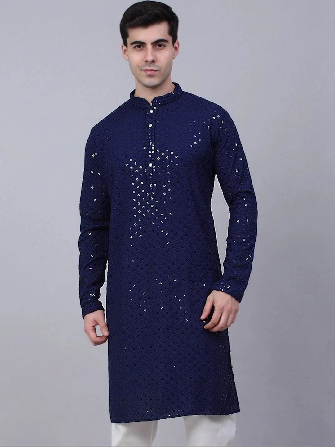 Moda Rapido Men Embellished Mirror Work Handloom Kurta-picture-38