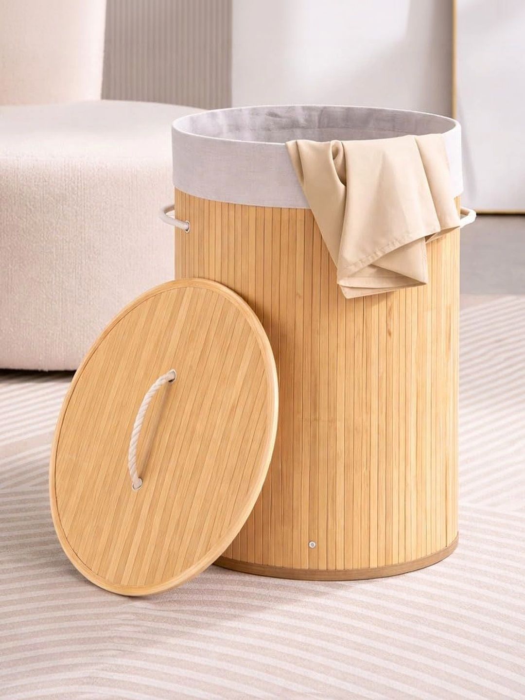 Rioware Brown Bamboo Laundry Bag-picture-16