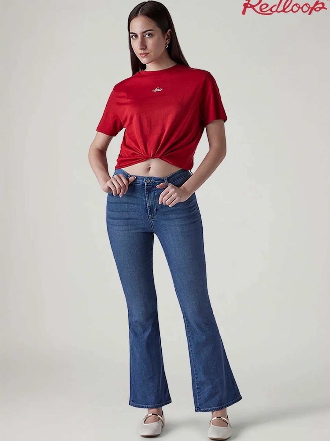 Levis Women Classic Flared High-Rise Light Fade Stretchable Jeans-picture-42