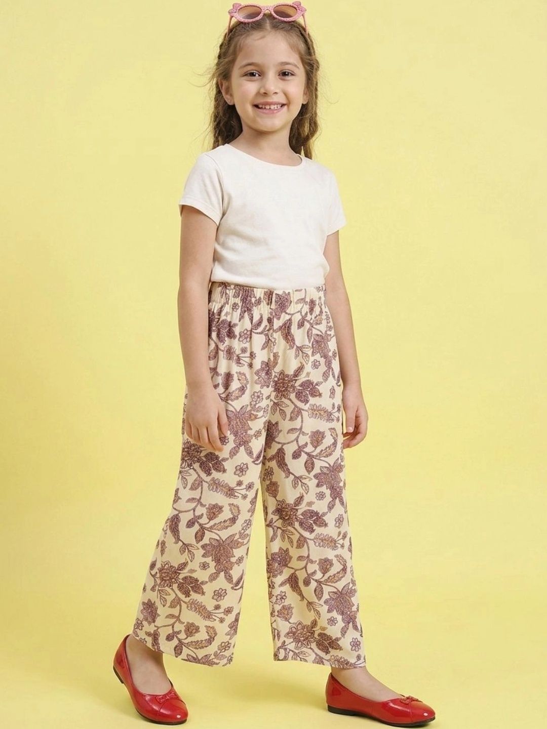 V-Mart Girls Floral Printed Ethnic Palazzos-picture-34