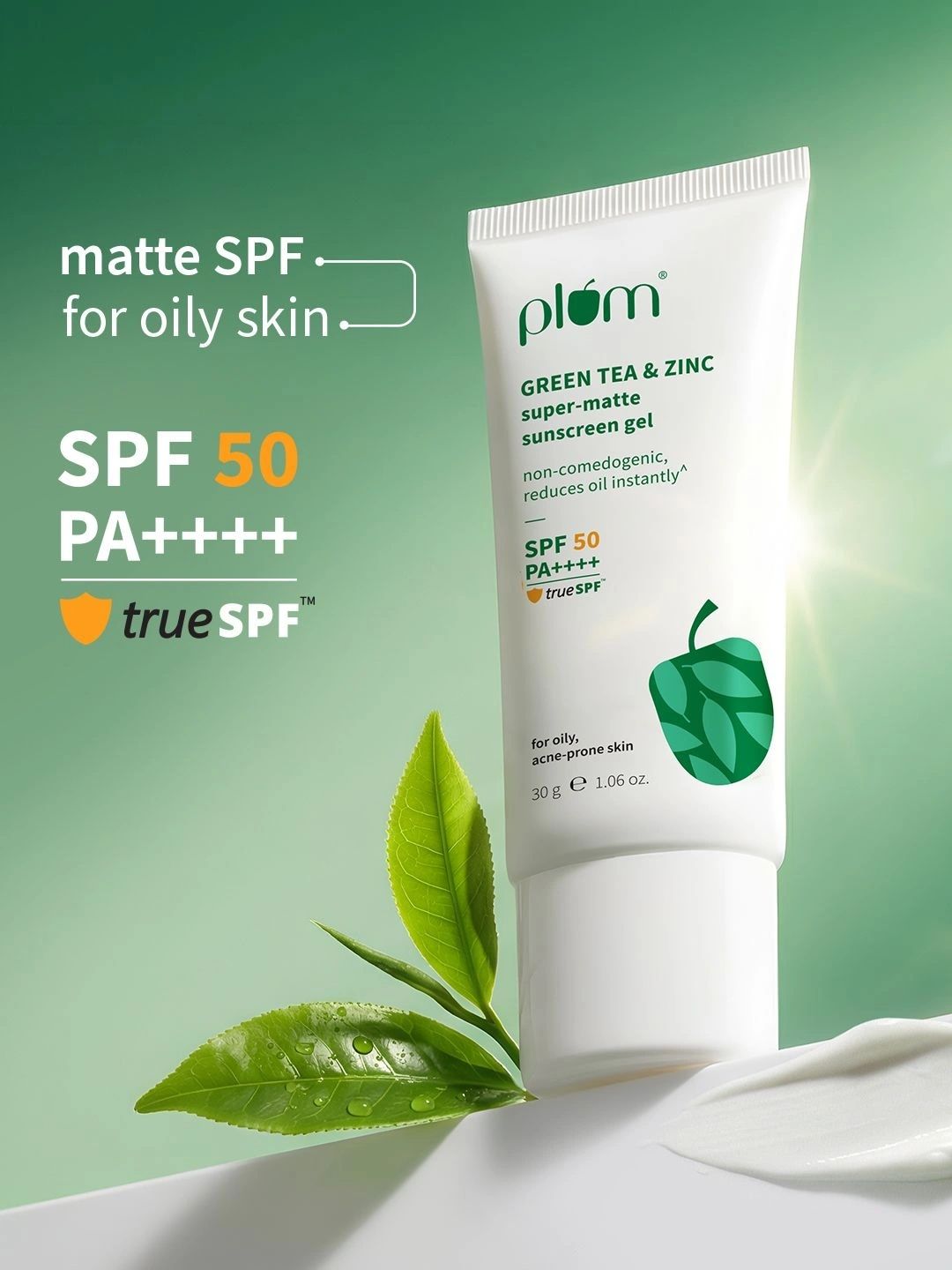 Plum Green Tea & Zinc Super-Matte Sunscreen Gel SPF50 PA++++ - 30 g-image-12