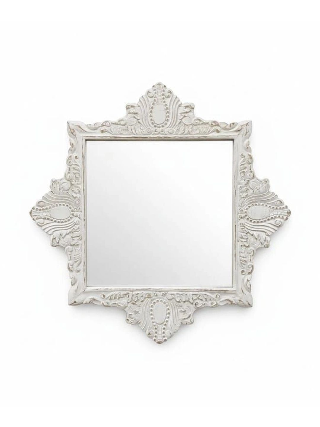 PREET GALLERY White Wooden Dressing Room Makeup Wall Mirror-picture-23